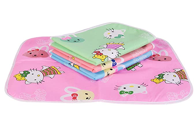 Kwitchy New Born Baby Nappy Changing Mats Plastic Waterproof Sheets(0-6 Months) Pack of 3
