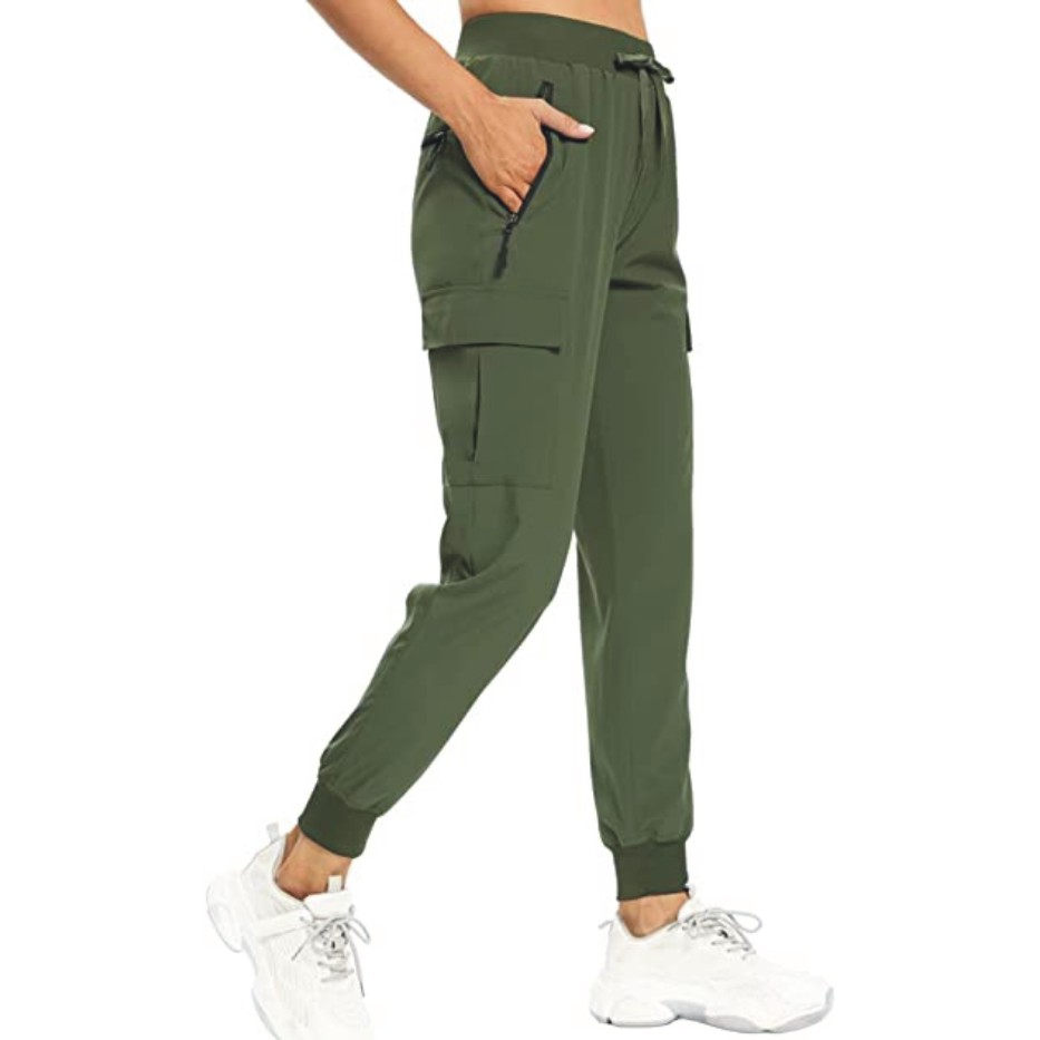 M MAROAUT Women's Cargo Joggers Pants Lightweight Athletic Outdoor Travel Hiking Quick Dry Workout Pants Water Resistant