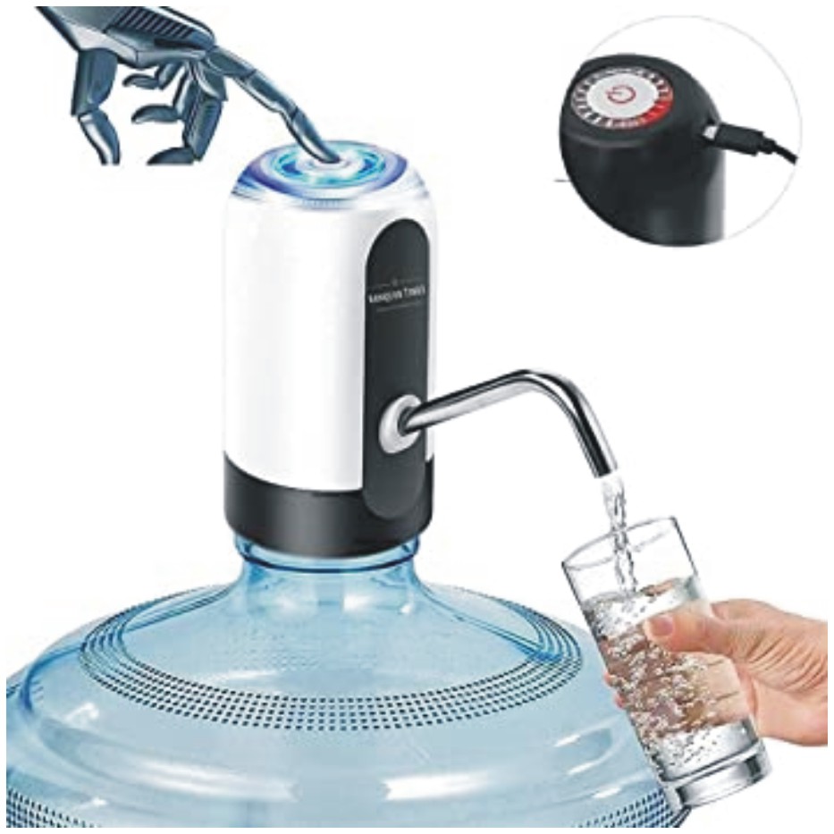 Konquer TimeS KTS Automatic Wireless Water Can Dispenser Pump for 20 Litre Bottle Can, with 2 silicone pipe.