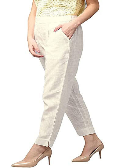 ATARAH Women Plus Size Casual Wear Cotton Trouser