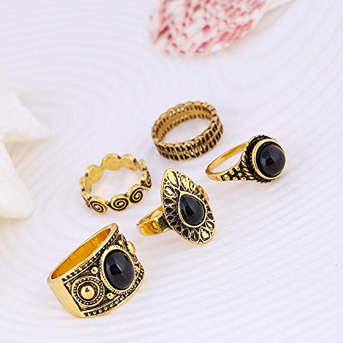 Hot And Bold Oxford Street Edition 5 pcs Set Finger Rings for Women & Girls