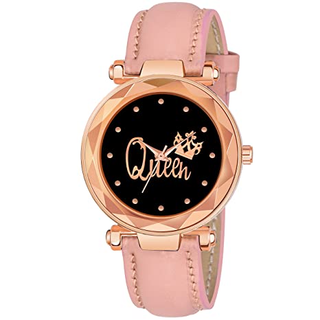 CERO Queen Dial Leathers Strap Analog Women and Girls Watch