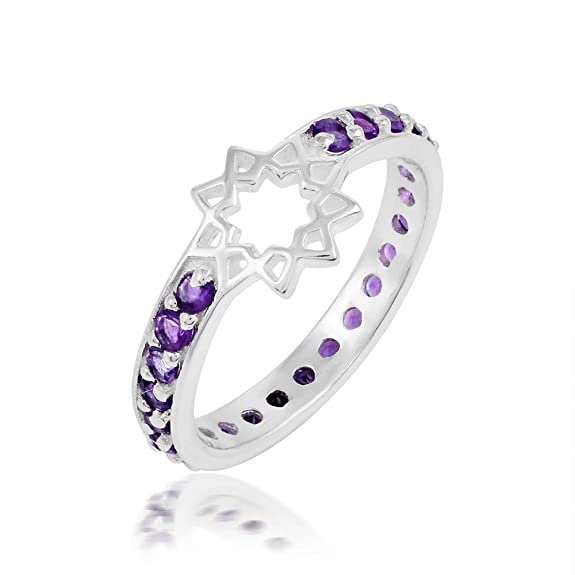 Ravishing Impressions 925 Sterling Silver Star Statement Ring Dainty Bridal Wedding Jewelry Gifts for Women Girls