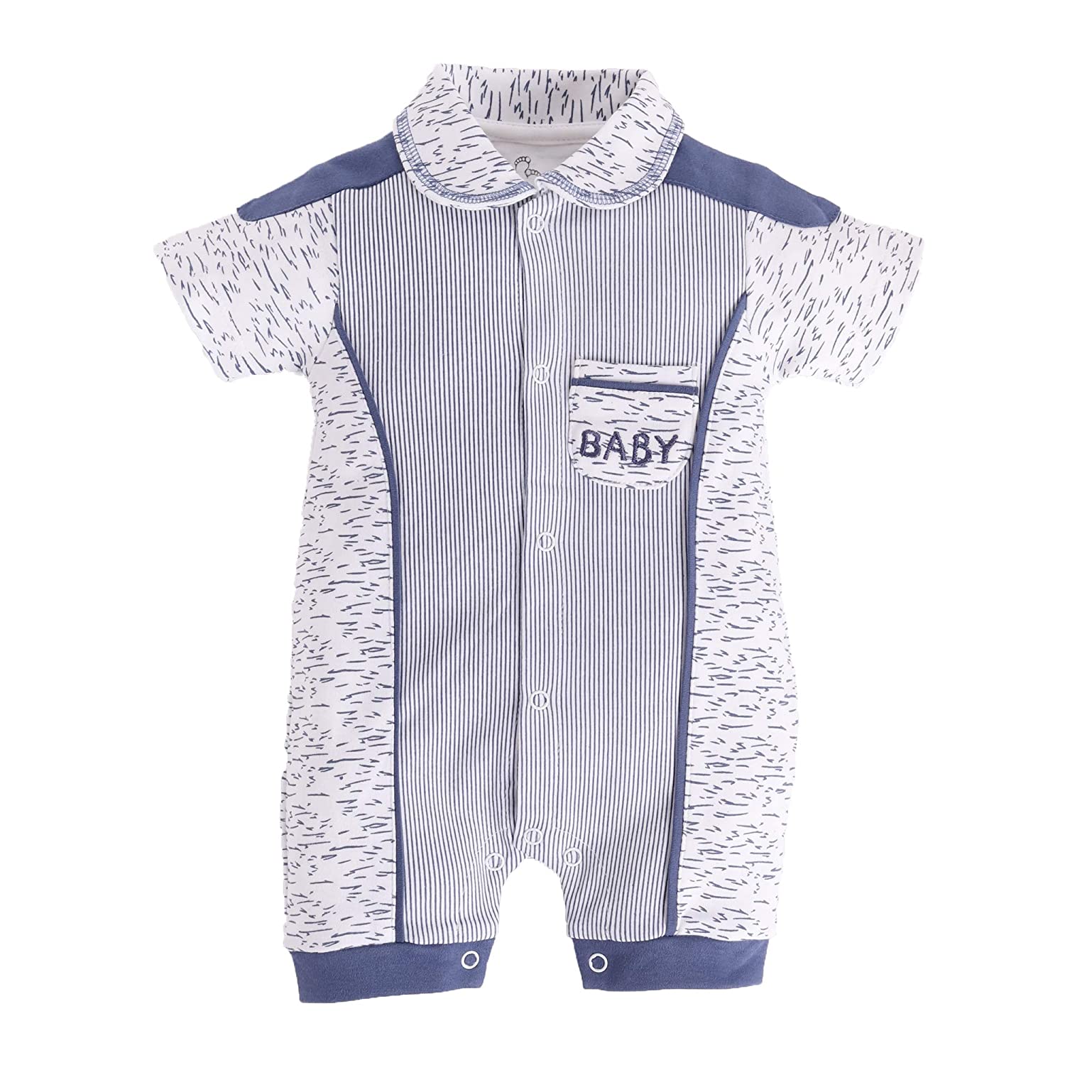 Baby Go 100% Cotton Half Sleeve Romper for Baby-Boys