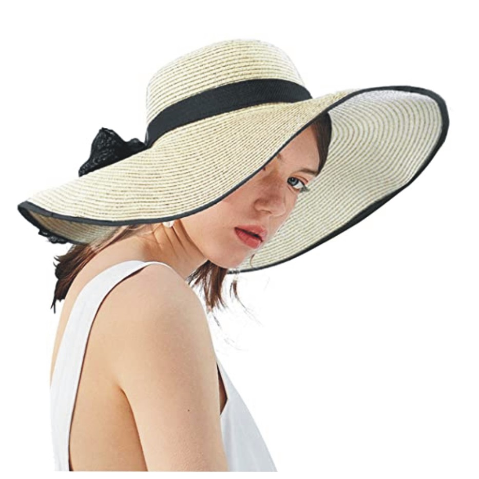 Futurekart Women's Straw Fold Sun Hat (47x47x10cm)
