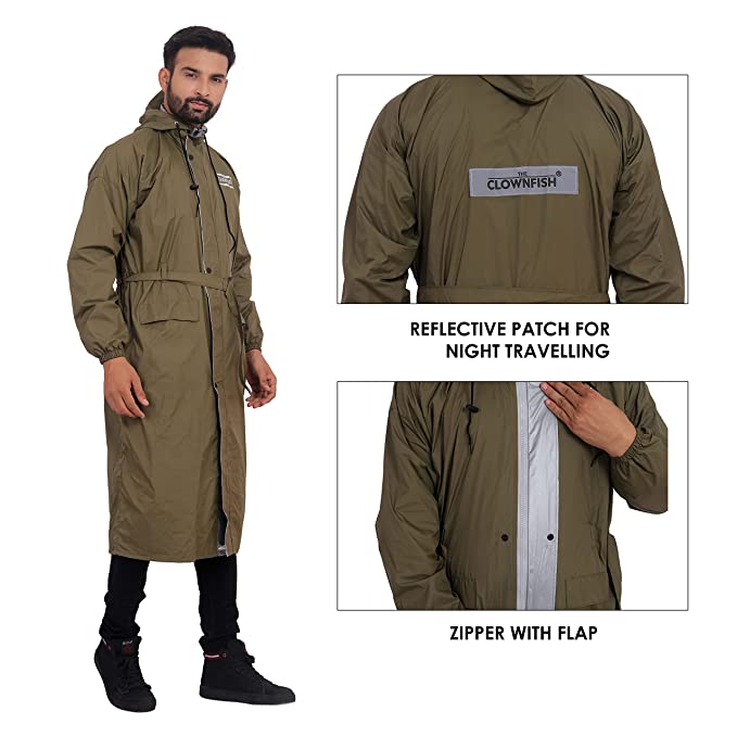 The Clownfish Rain Coat for Men Waterproof Raincoat Nylon Reversible –  GlobalBees Shop