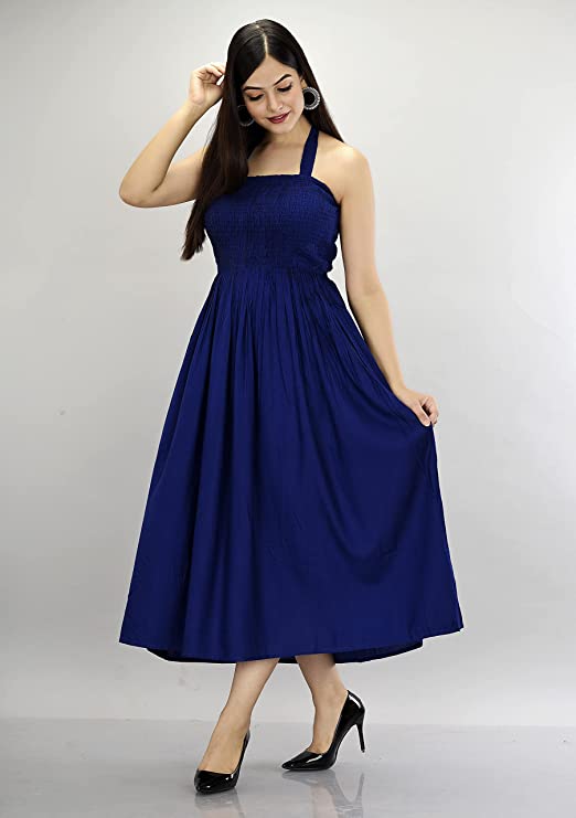 Buy online Women's Fit & Flare Solid Dress from western wear for Women by  Showoff for ₹1619 at 60% off | 2024 Limeroad.com