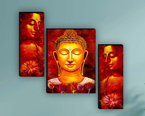 Set of 3 Buddha Paintings