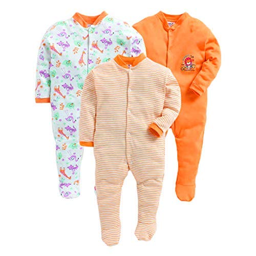 EIO® 100 Cotton Rompers/Sleepsuits/Jumpsuit/Night Suits for Newborn