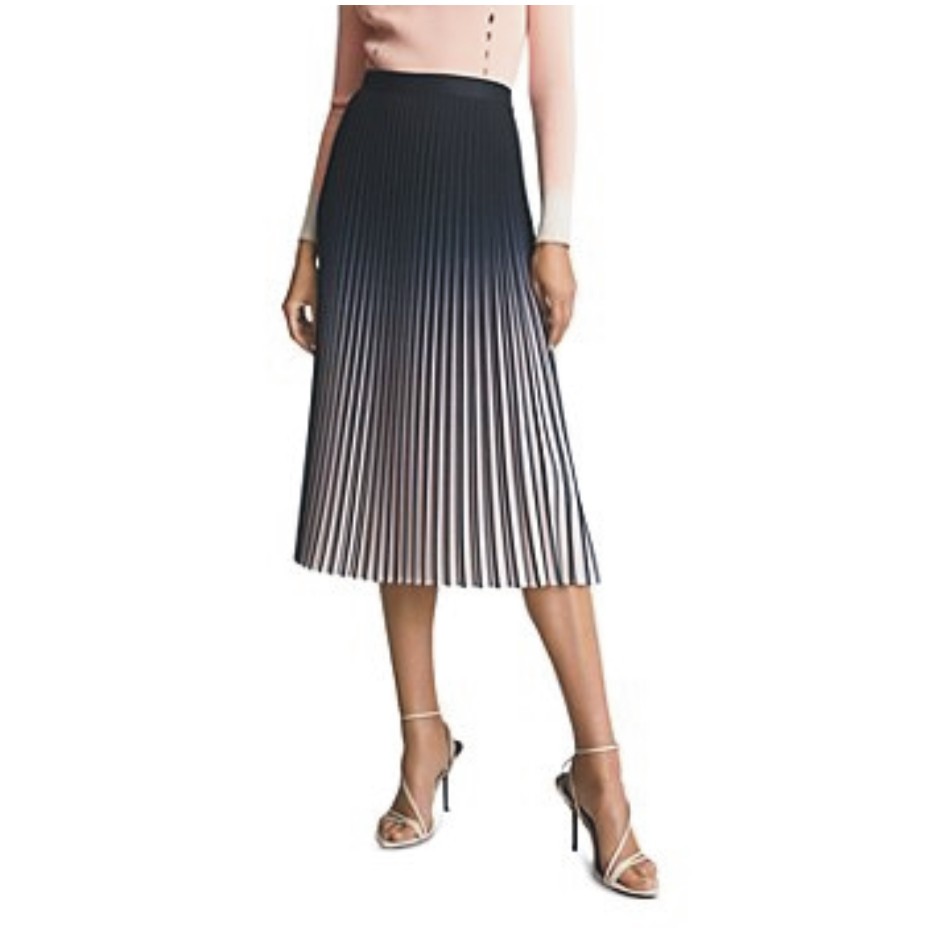 Women Striped A-line Black Skirt