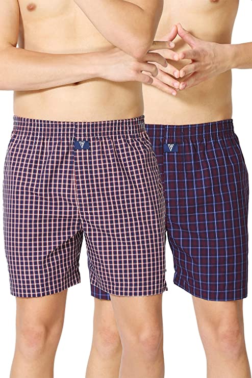 Van Heusen Men's Cotton Boxers (Color & Print May Vary) (Pack Of 2)