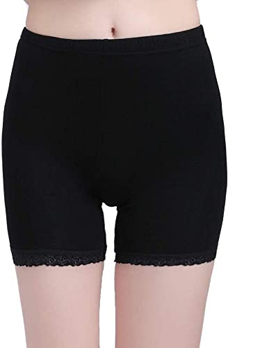 GLAMORAS Women's Girl's 4 Way Stretch Cotton Short Length Lace Cycling ...