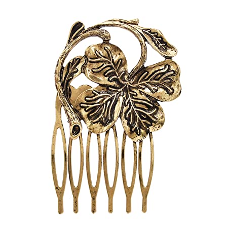 Young & Forever Antique Gold Flower Hair Pins Women's