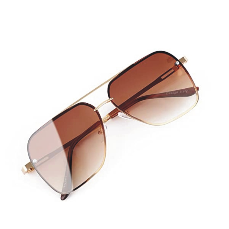 Gradient Metal Body Rectangular Sunglasses for Men and Women