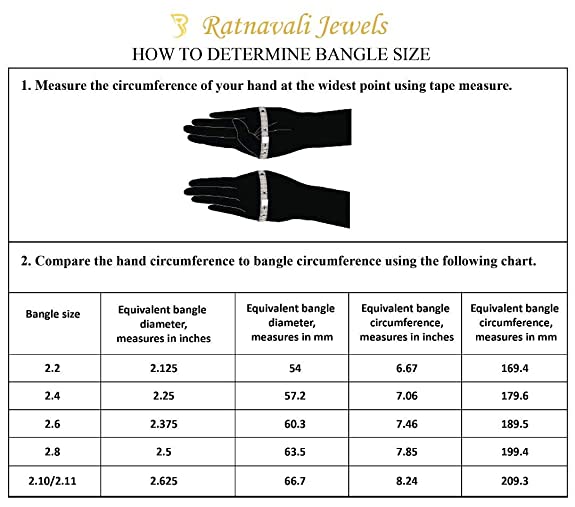 Ratnavali Jewels Brass Gold Plated and Cubic Zirconia Bangles for Women