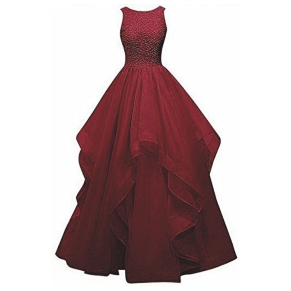 TILISM Girls' Maxi Dress Gown with Can Can Inside Party Dresse