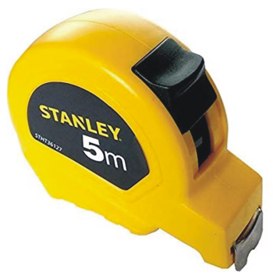 STANLEY STHT36127-812 5 Meter Plastic Short Measuring Tape (5m), Limited Lifetime Warranty (Yellow)