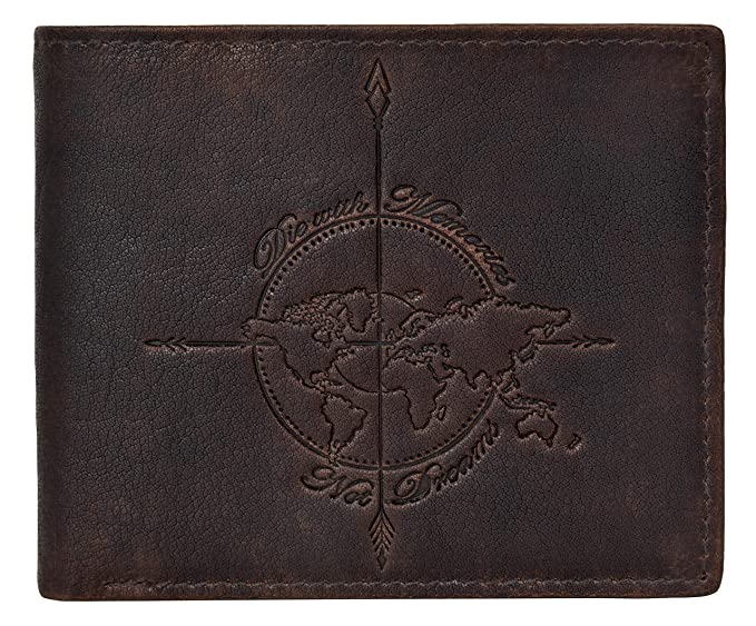 Urban Forest Atlas Brown RFID Blocking Leather Wallet for Men